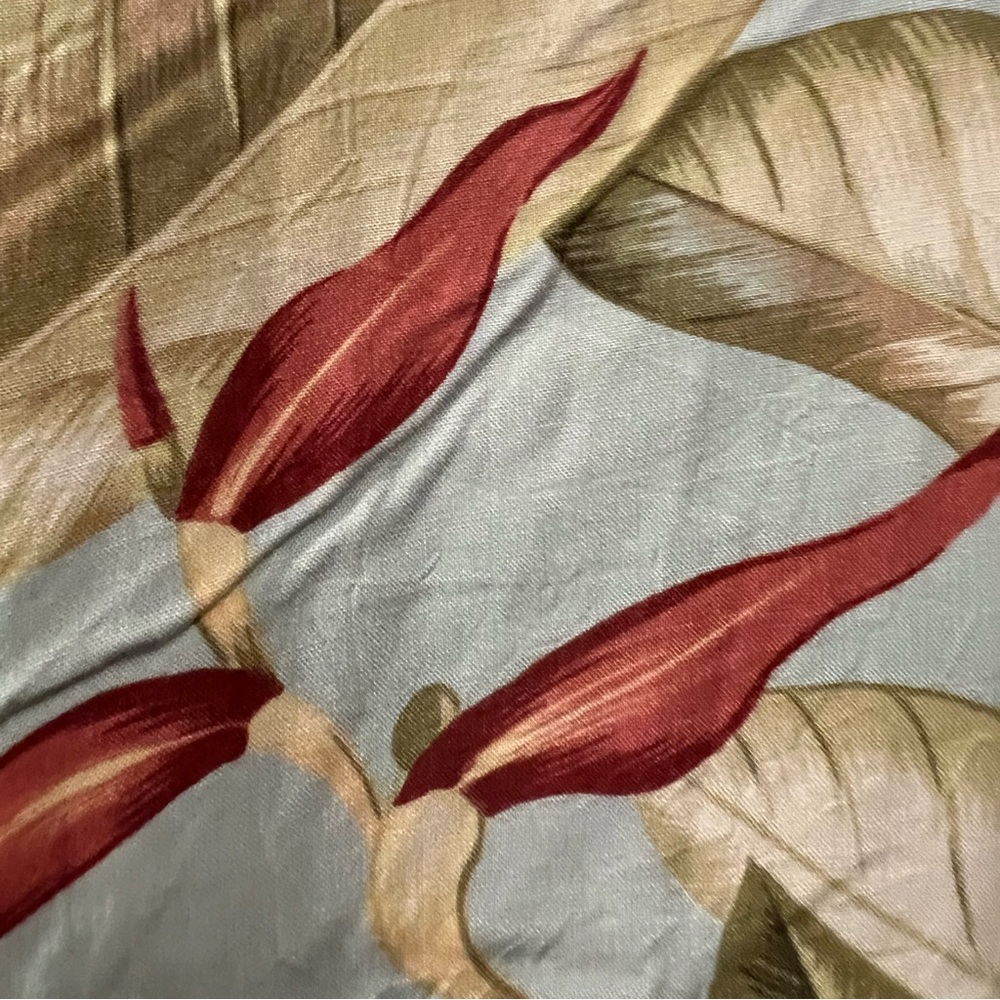 Men's Hawaiian Shirt Green Blue Red Floral Tori R… - image 5